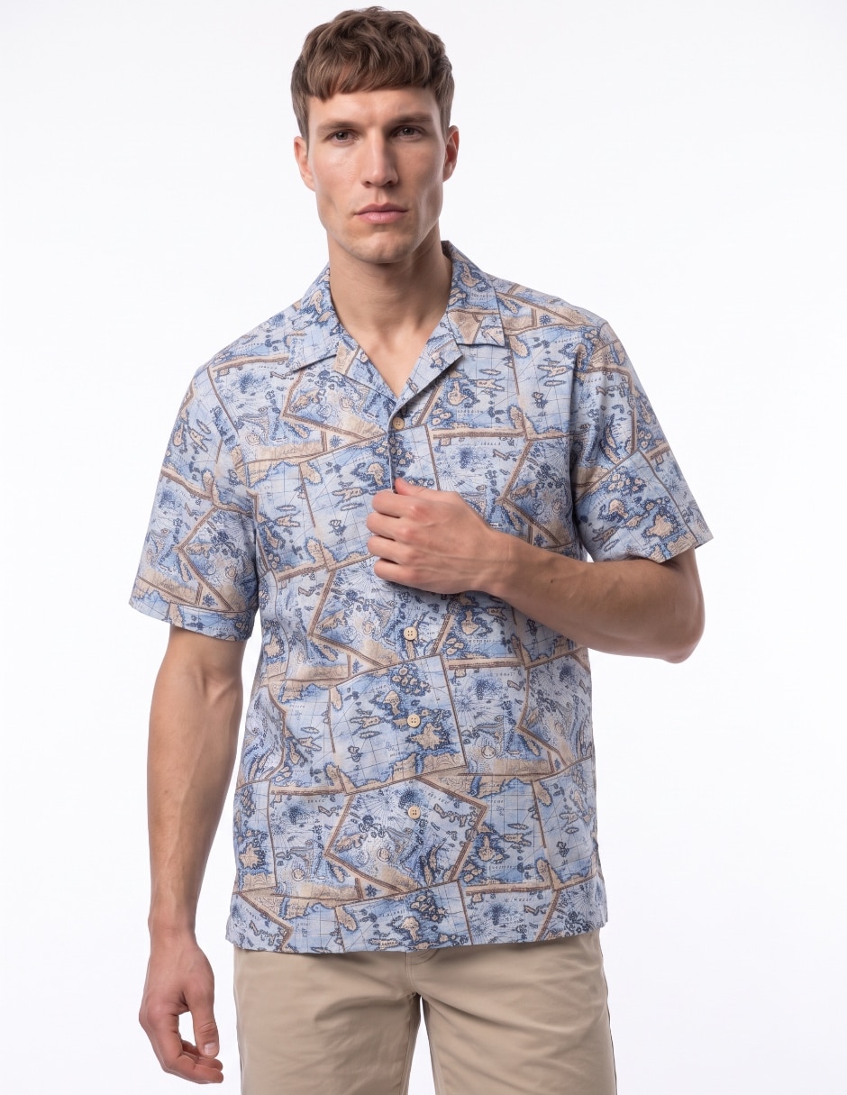 Camisa casual manga corta para hombre 1