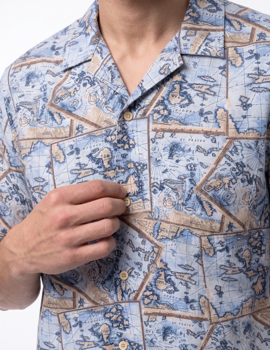Camisa casual manga corta para hombre 4