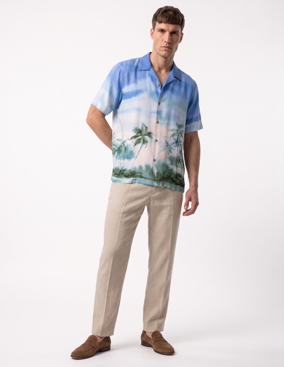 Camisa casual manga corta para hombre 3