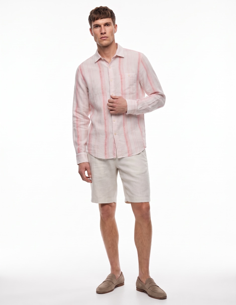 Camisa casual manga larga para hombre 3