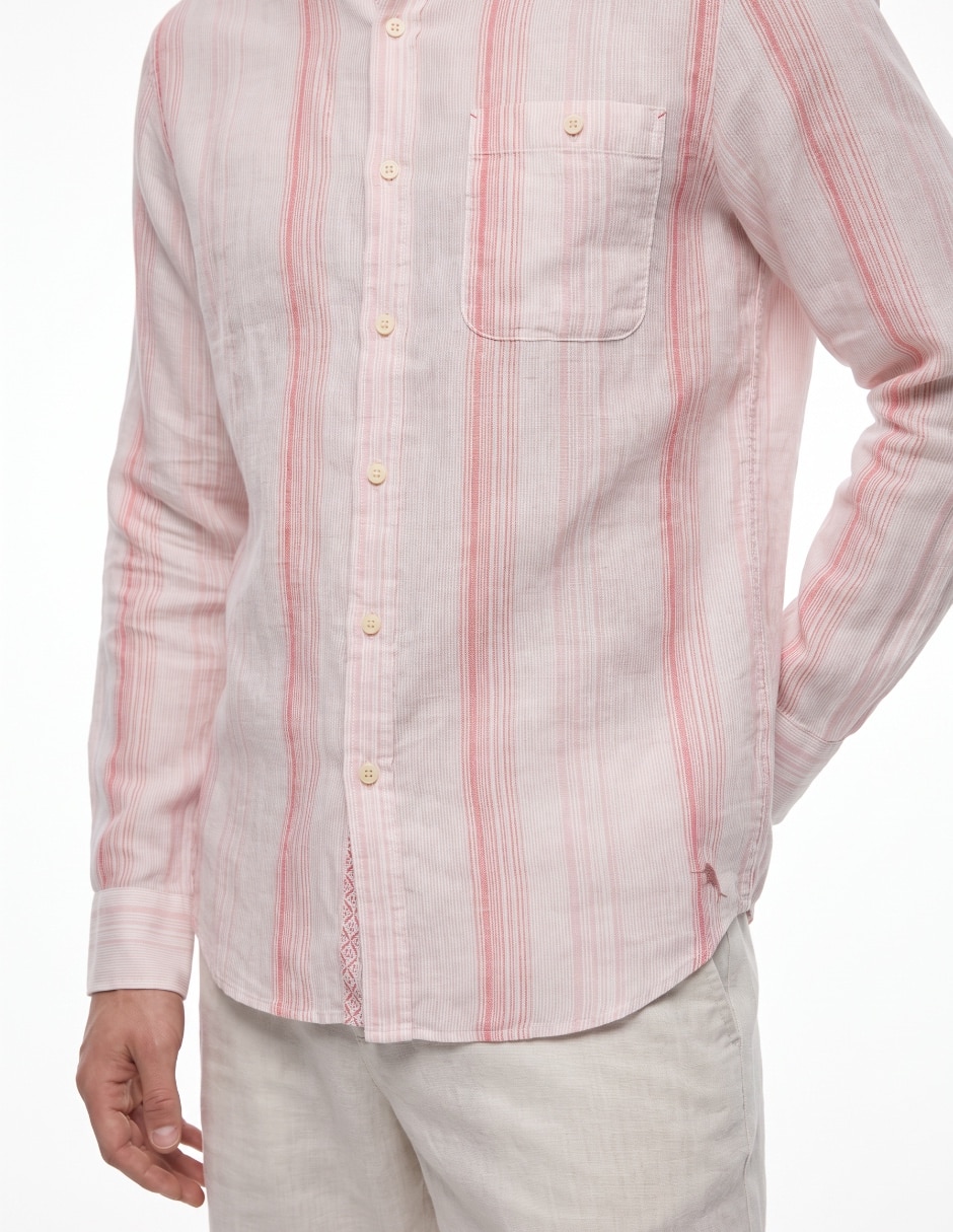 Camisa casual manga larga para hombre 4