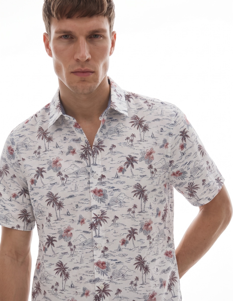 Camisa casual manga corta para hombre 4
