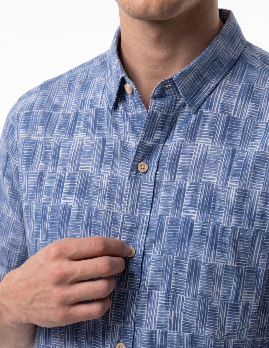 Camisa casual manga corta para hombre 4