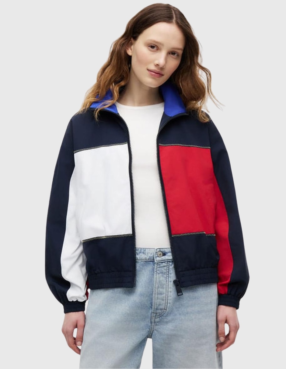 Chamarra rompevientos impermeable para mujer