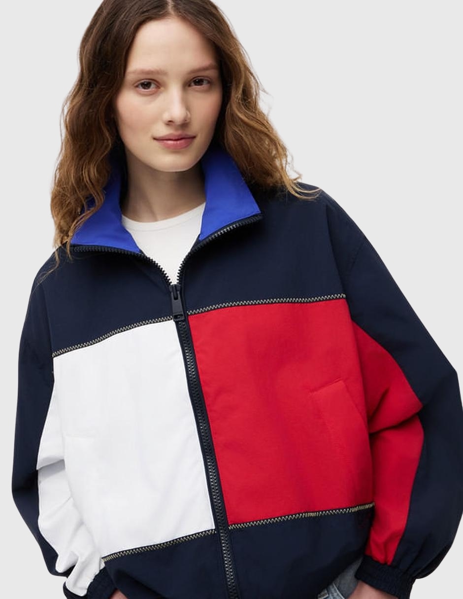 Chamarra rompevientos impermeable para mujer