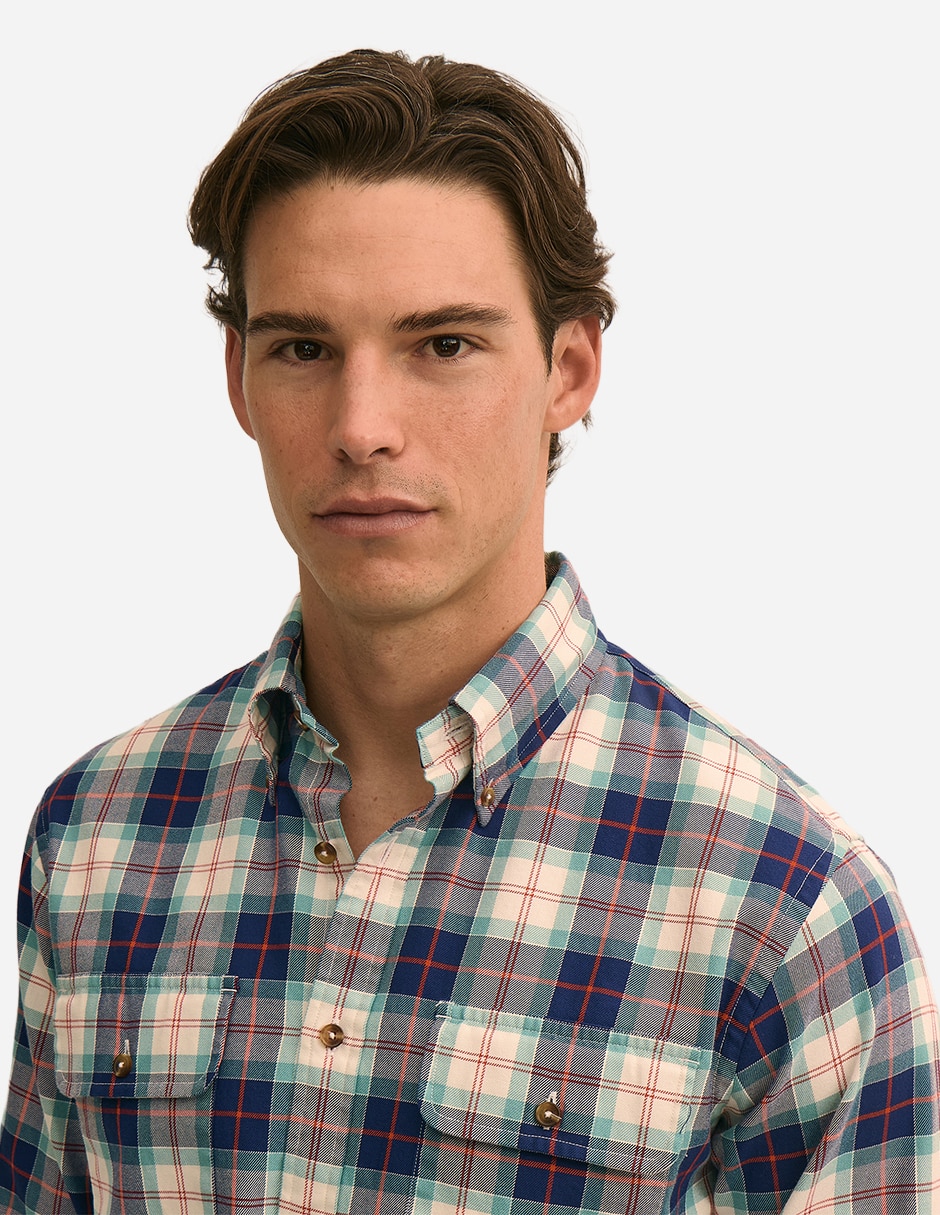Camisa casual b brothers manga larga para hombre 4