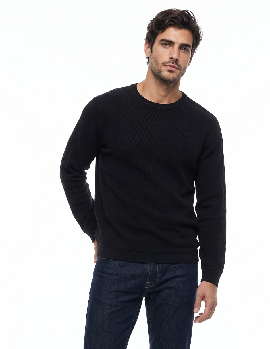 Suéter cuello redondo para hombre
