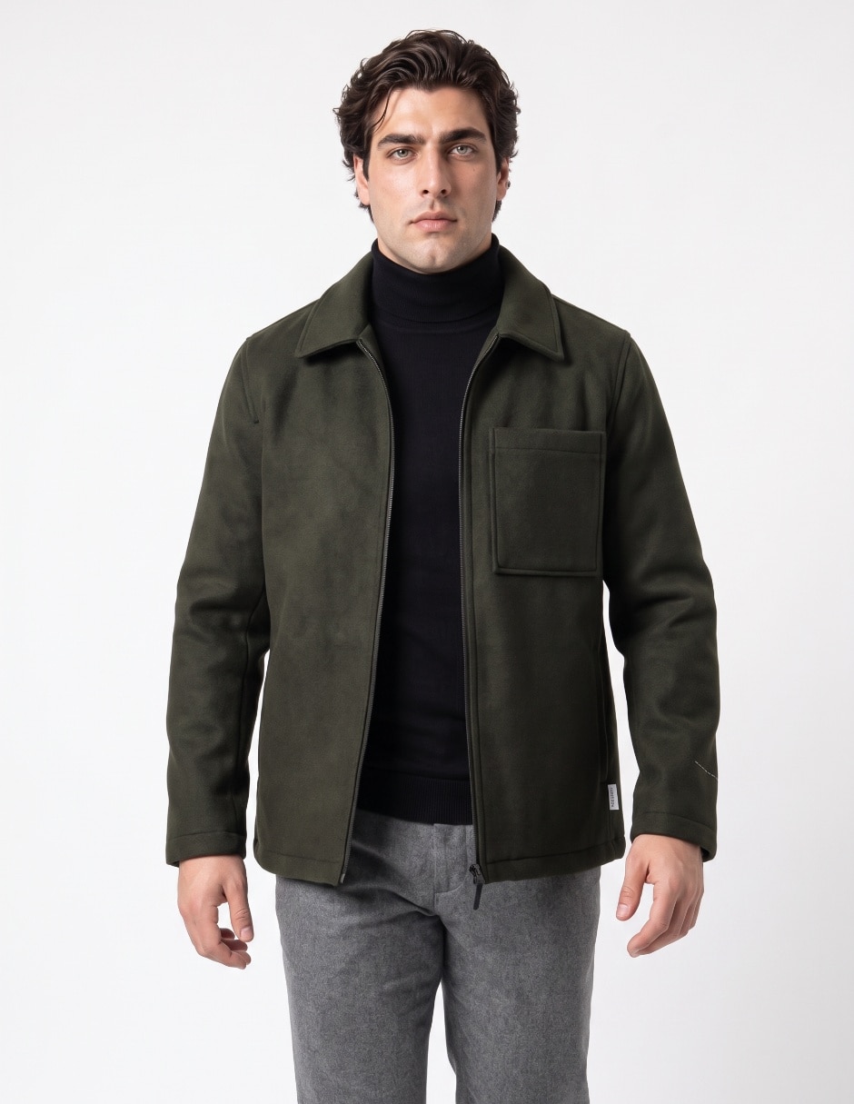 Sobrecamisa casual manga larga para hombre 1