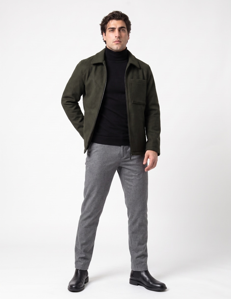 Sobrecamisa casual manga larga para hombre 3