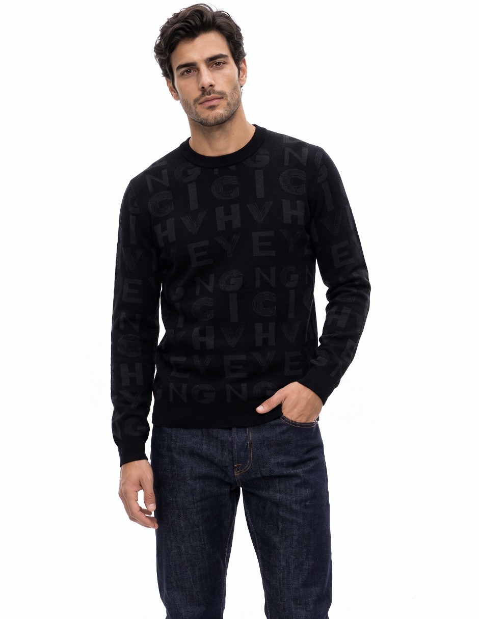 Suéter cuello redondo para hombre