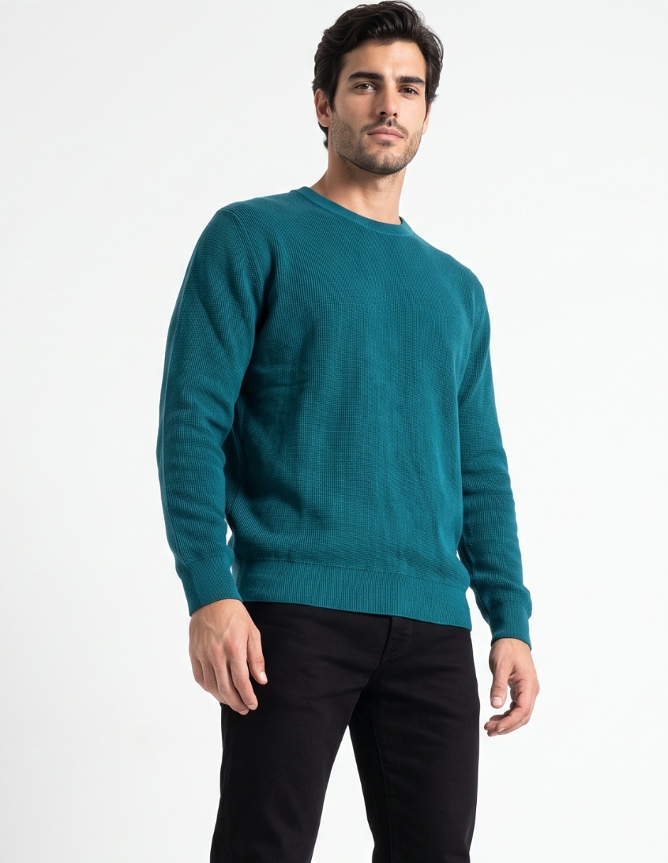 Suéter cuello redondo para hombre