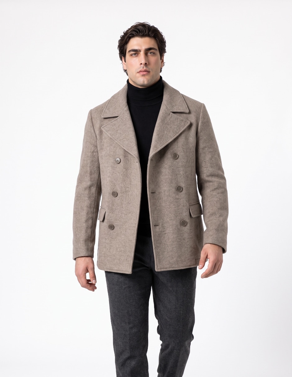 Abrigo con bolsillos para hombre