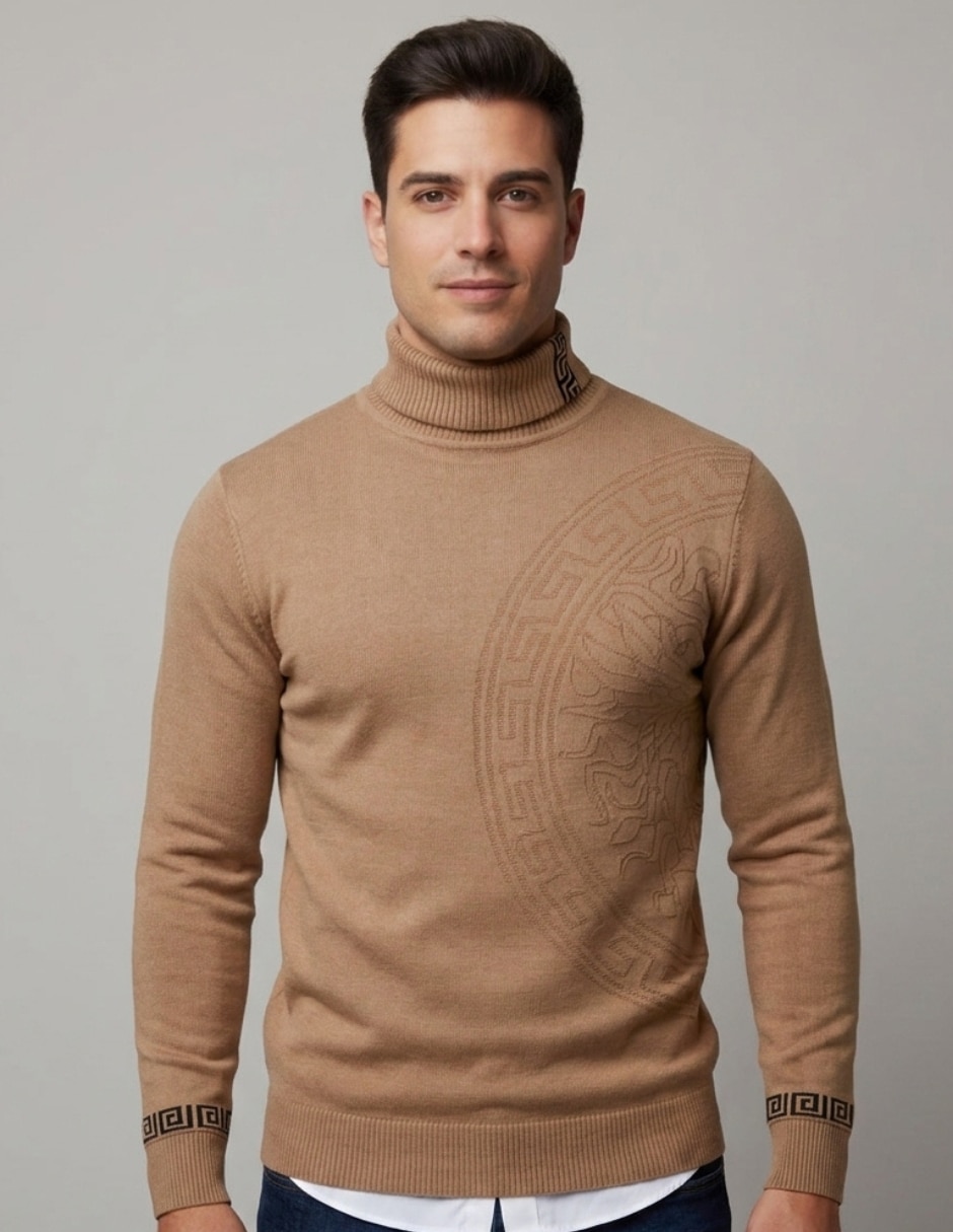 Suéter cuello tortuga para hombre 1