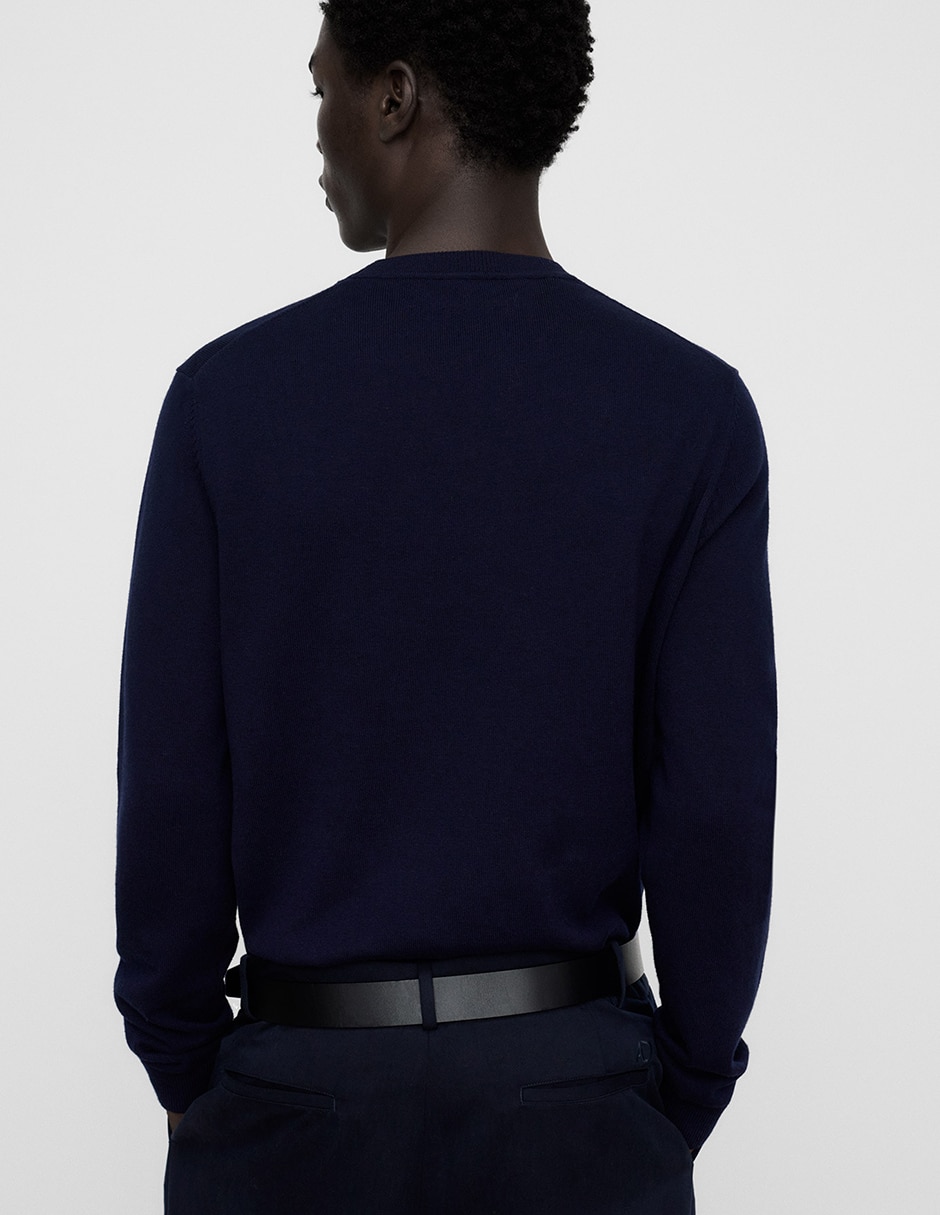Suéter cuello v para hombre 2