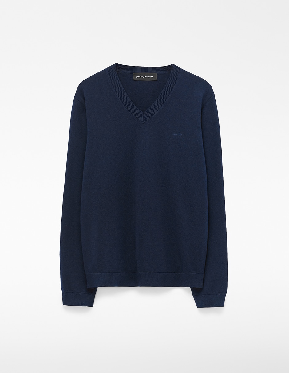 Suéter cuello v para hombre 5
