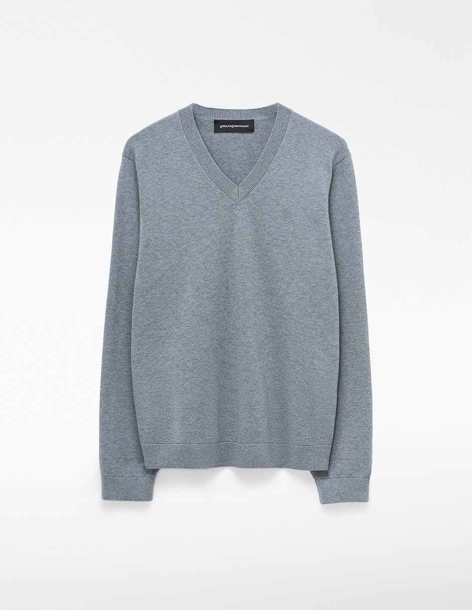 Suéter cuello v para hombre 2