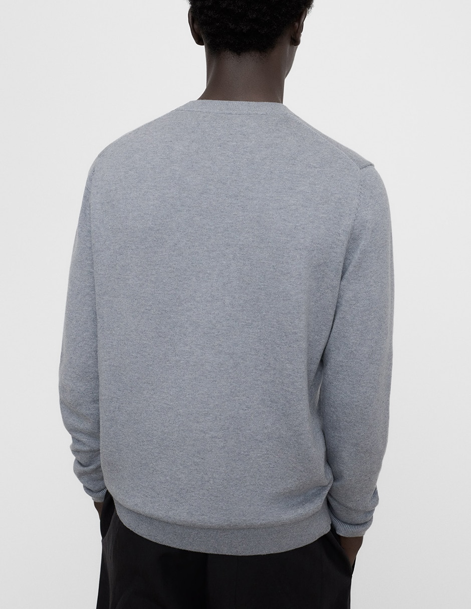 Suéter cuello v para hombre 4