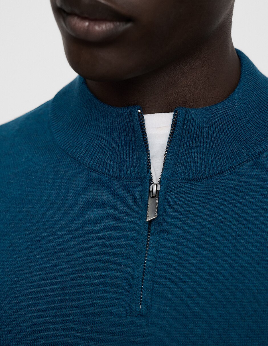 Suéter cuello con cierre para hombre 6
