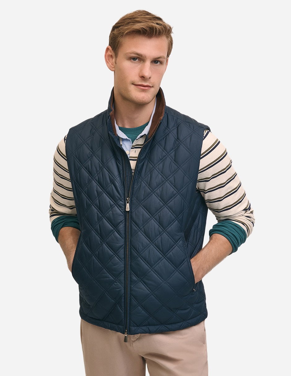 Chaleco cuello a contraste para hombre Chaleco cuello a contraste para hombre