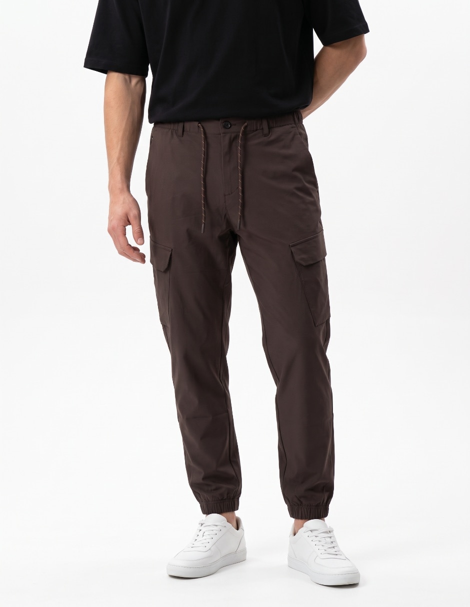 Pantalón s/pinzas casual jogger de algodón para hombre Pantalón s/pinzas casual jogger de algodón para hombre