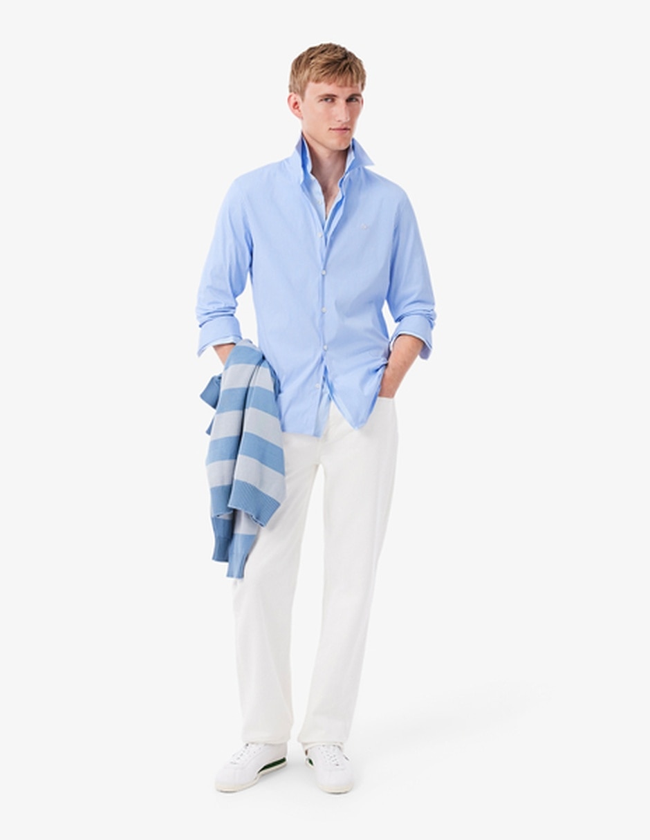Camisa casual manga larga para hombre 4