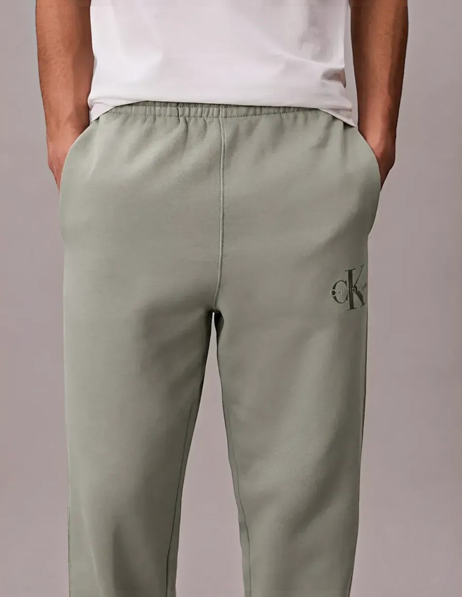 Pants Regular Jogger Verde con Listón para hombre 3