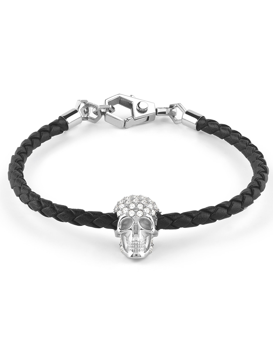 Pulsera de cuero con cristal