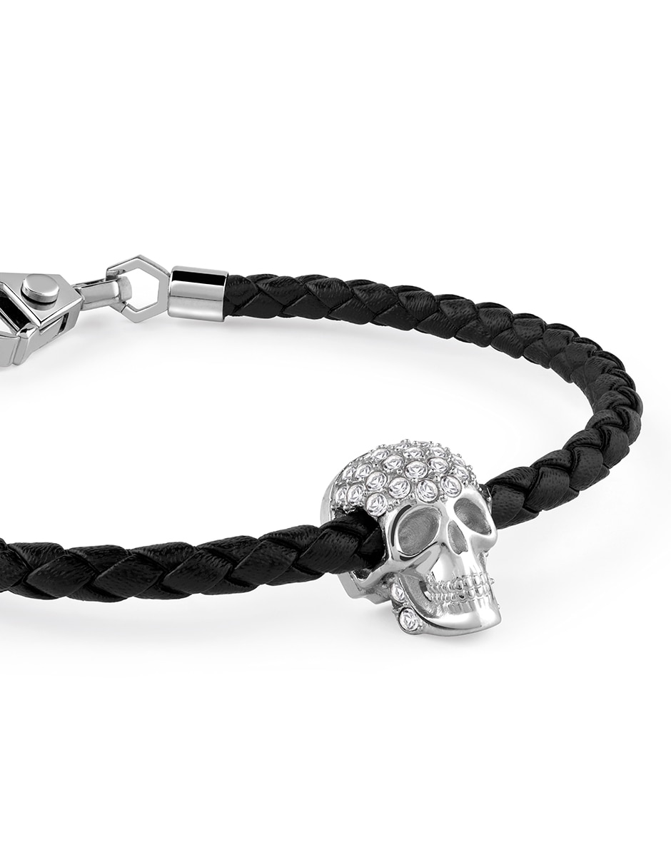Pulsera de cuero con cristal 2