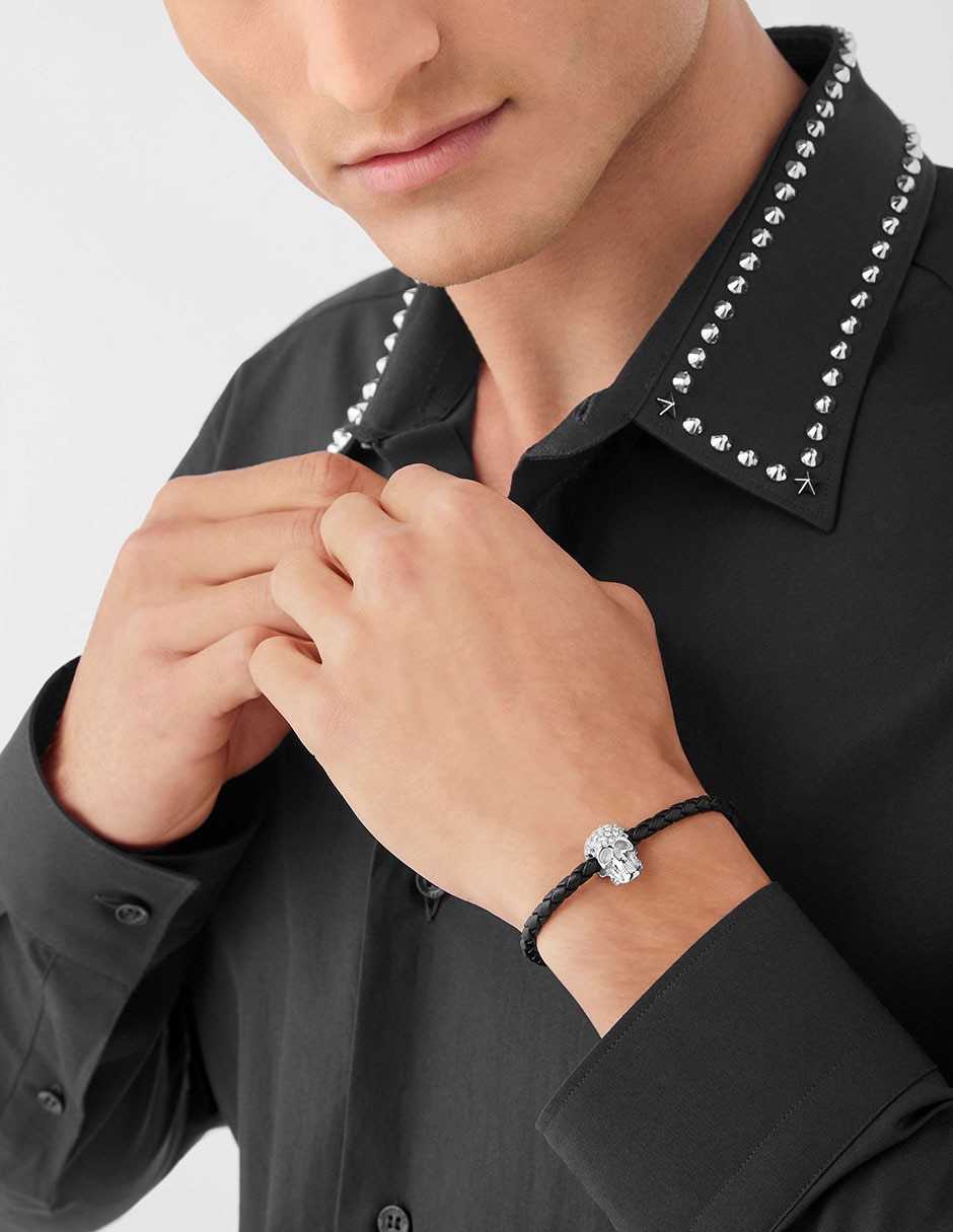 Pulsera de cuero con cristal 3