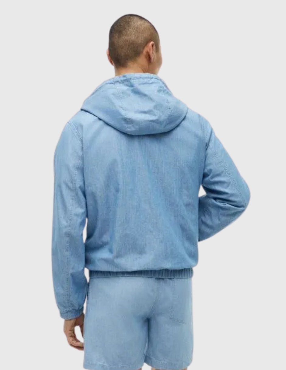 Chamarra casual de algodón con capucha para hombre 3