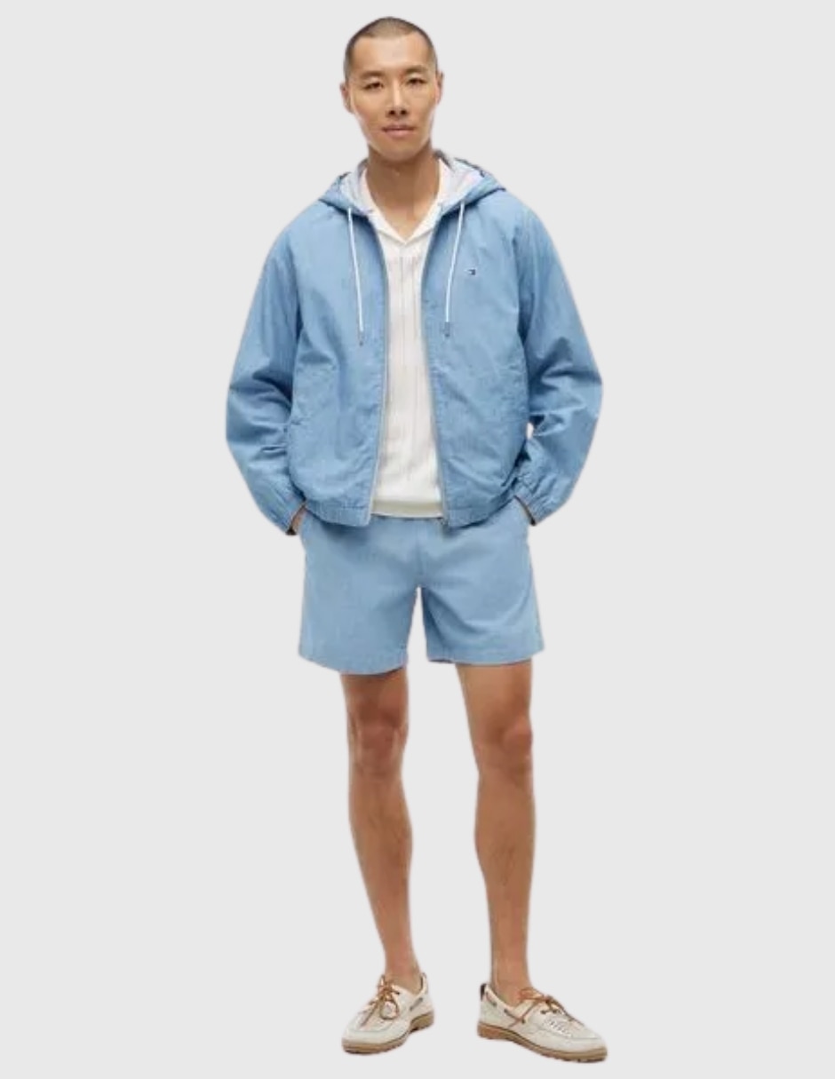 Chamarra casual de algodón con capucha para hombre 4
