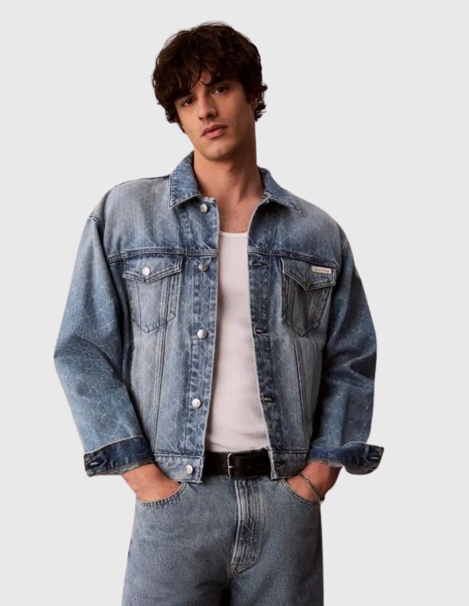 Chamarra casual de algodón con bolsillos para hombre
