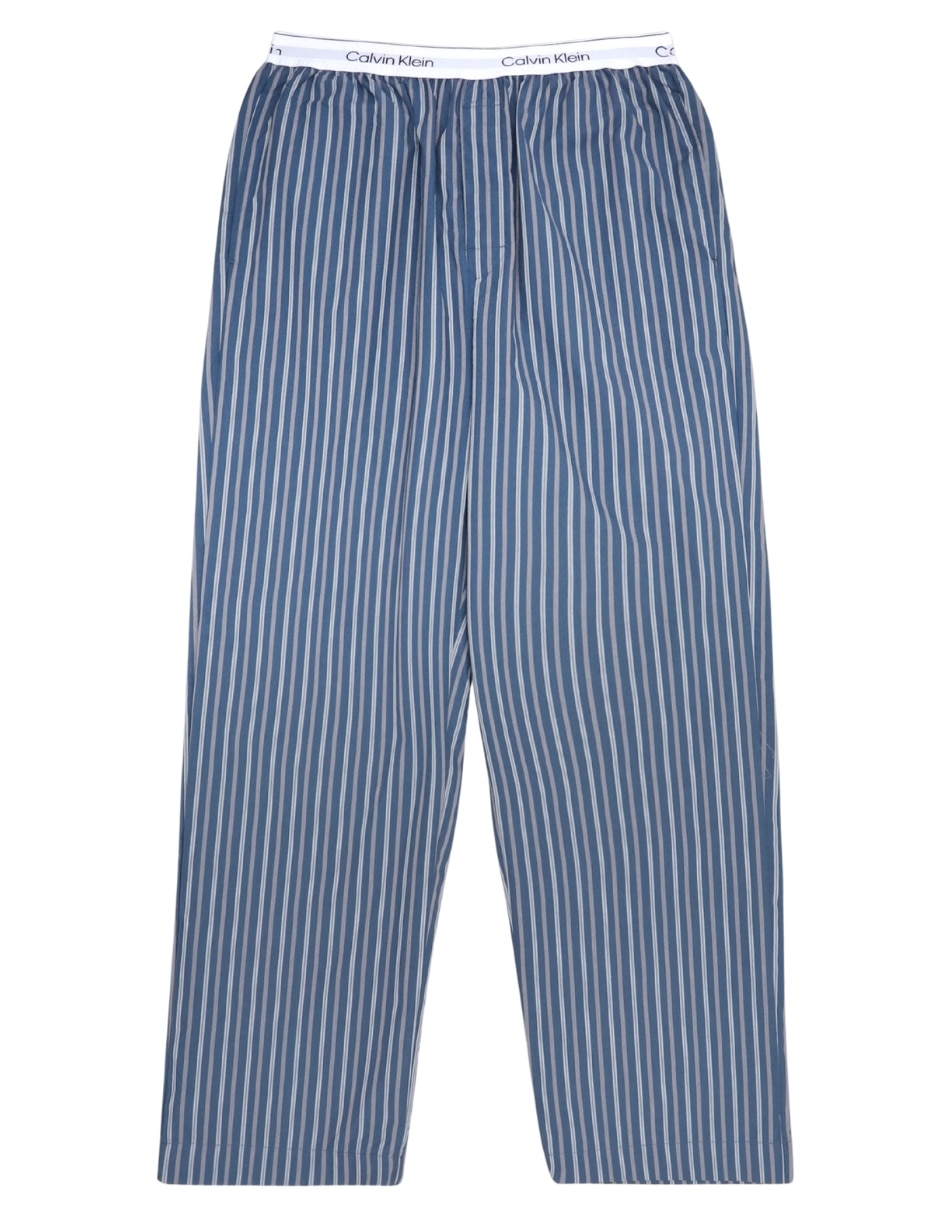 Pantalón pijama estampado a rayas de algodón para hombre