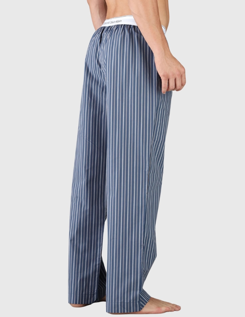Pantalón pijama estampado a rayas de algodón para hombre 3