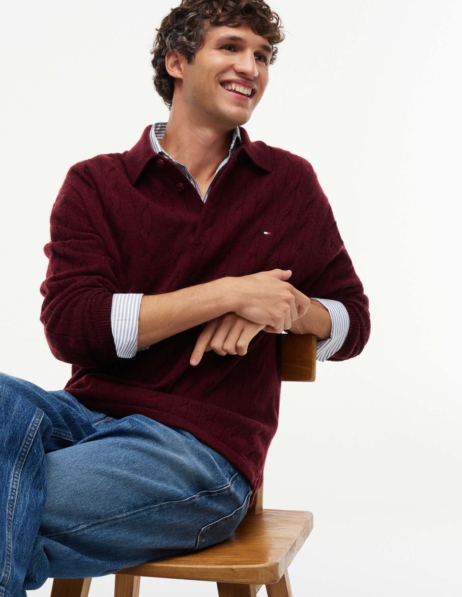 Suéter Sin colección cuello Camisero para hombre 5