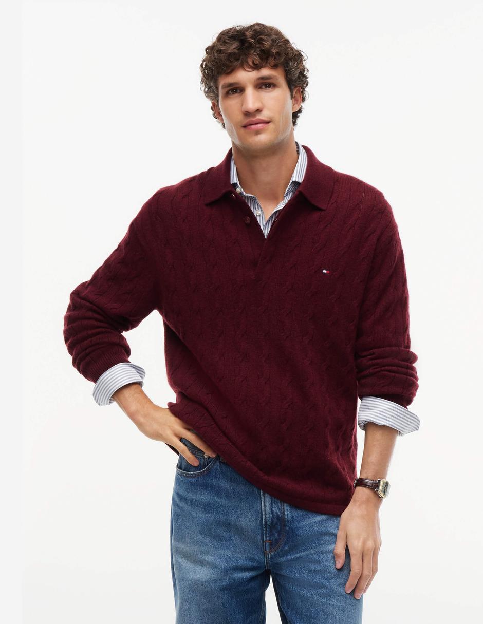 Suéter Sin colección cuello Camisero para hombre 6