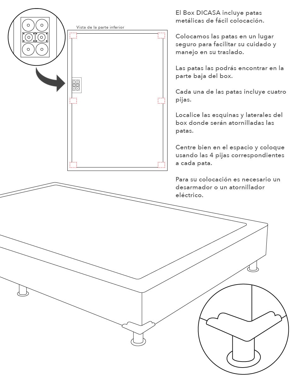 Juego de colchón y box vail box