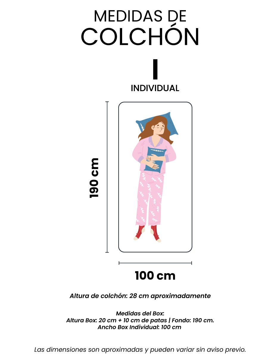 Juego de colchón y box vail box 9