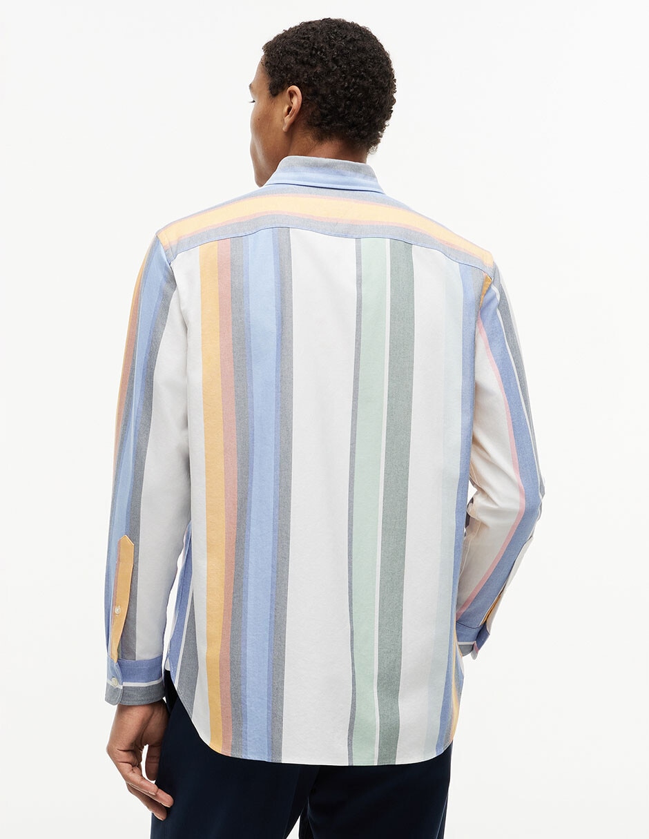 Camisa casual de algodón manga larga para hombre 5